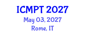 International Conference on Mycotoxins, Phycotoxins and Toxicology (ICMPT) May 03, 2027 - Rome, Italy