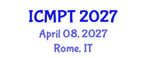 International Conference on Mycotoxins, Phycotoxins and Toxicology (ICMPT) April 08, 2027 - Rome, Italy
