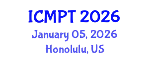 International Conference on Mycotoxins, Phycotoxins and Toxicology (ICMPT) January 05, 2026 - Honolulu, United States