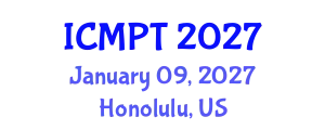 International Conference on Mycotoxins, Phycotoxins and Toxicology (ICMPT) January 09, 2027 - Honolulu, United States