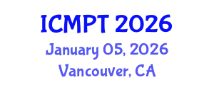 International Conference on Mycotoxins, Phycotoxins and Toxicology (ICMPT) January 05, 2026 - Vancouver, Canada