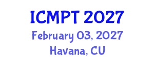 International Conference on Mycotoxins, Phycotoxins and Toxicology (ICMPT) February 03, 2027 - Havana, Cuba