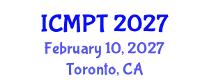 International Conference on Mycotoxins, Phycotoxins and Toxicology (ICMPT) February 10, 2027 - Toronto, Canada