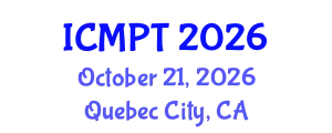 International Conference on Mycotoxins, Phycotoxins and Toxicology (ICMPT) October 21, 2026 - Quebec City, Canada