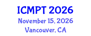 International Conference on Mycotoxins, Phycotoxins and Toxicology (ICMPT) November 15, 2026 - Vancouver, Canada