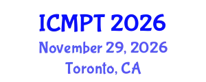 International Conference on Mycotoxins, Phycotoxins and Toxicology (ICMPT) November 29, 2026 - Toronto, Canada