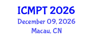International Conference on Mycotoxins, Phycotoxins and Toxicology (ICMPT) December 09, 2026 - Macau, China