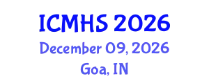 International Conference on Medical and Health Sciences (ICMHS) December 09, 2026 - Goa, India