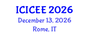 International Conference on Internal Combustion Engines Engineering (ICICEE) December 13, 2026 - Rome, Italy