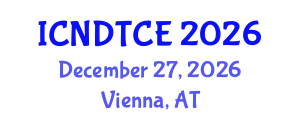 International Conference on Non-Destructive Testing in Civil Engineering (ICNDTCE) December 27, 2026 - Vienna, Austria