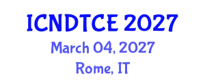 International Conference on Non-Destructive Testing in Civil Engineering (ICNDTCE) March 04, 2027 - Rome, Italy