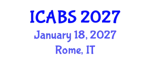 International Conference on Applications of Building Simulation (ICABS) January 18, 2027 - Rome, Italy