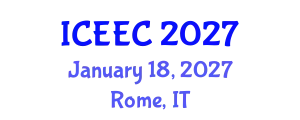 International Conference on Environmental and Ecological Chemistry (ICEEC) January 18, 2027 - Rome, Italy