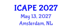 International Conference on Applications of Polymer Engineering (ICAPE) May 13, 2027 - Amsterdam, Netherlands