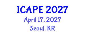 International Conference on Applications of Polymer Engineering (ICAPE) April 17, 2027 - Seoul, Republic of Korea