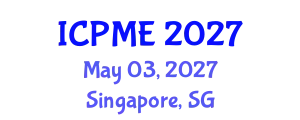International Conference on Polymer and Material Engineering (ICPME) May 03, 2027 - Singapore, Singapore