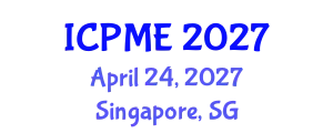 International Conference on Polymer and Material Engineering (ICPME) April 24, 2027 - Singapore, Singapore