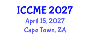 International Conference on Composites and Materials Engineering (ICCME) April 15, 2027 - Cape Town, South Africa