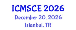 International Conference on Materials Science and Composite Engineering (ICMSCE) December 20, 2026 - Istanbul, Turkey