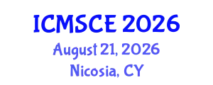 International Conference on Materials Science and Composite Engineering (ICMSCE) August 21, 2026 - Nicosia, Cyprus