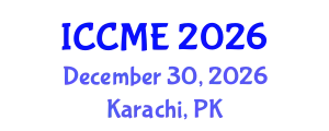 International Conference on Composite Materials Engineering (ICCME) December 30, 2026 - Karachi, Pakistan