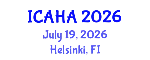 International Conference on Audiology and Hearing Aids (ICAHA) July 19, 2026 - Helsinki, Finland