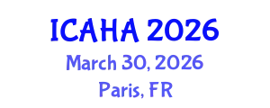 International Conference on Audiology and Hearing Aids (ICAHA) March 30, 2026 - Paris, France