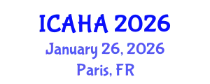 International Conference on Audiology and Hearing Aids (ICAHA) January 26, 2026 - Paris, France