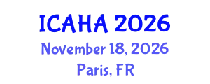 International Conference on Audiology and Hearing Aids (ICAHA) November 18, 2026 - Paris, France