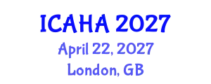 International Conference on Audiology and Hearing Aids (ICAHA) April 22, 2027 - London, United Kingdom