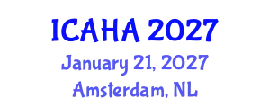 International Conference on Audiology and Hearing Aids (ICAHA) January 21, 2027 - Amsterdam, Netherlands