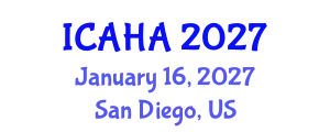 International Conference on Audiology and Hearing Aids (ICAHA) January 16, 2027 - San Diego, United States