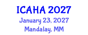 International Conference on Audiology and Hearing Aids (ICAHA) January 23, 2027 - Mandalay, Myanmar
