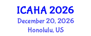 International Conference on Audiology and Hearing Aids (ICAHA) December 20, 2026 - Honolulu, United States