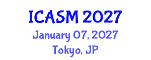 International Conference on Applications of Sports Medicine (ICASM) January 07, 2027 - Tokyo, Japan