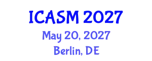 International Conference on Applications of Sports Medicine (ICASM) May 20, 2027 - Berlin, Germany