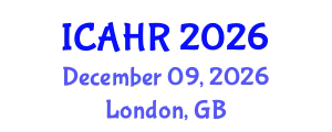 International Conference on Agriculture and Horticulture Researches (ICAHR) December 09, 2026 - London, United Kingdom