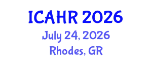 International Conference on Agriculture and Horticulture Researches (ICAHR) July 24, 2026 - Rhodes, Greece