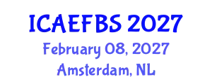 International Conference on Agricultural Engineering, Food and Beverage Systems (ICAEFBS) February 08, 2027 - Amsterdam, Netherlands