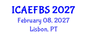 International Conference on Agricultural Engineering, Food and Beverage Systems (ICAEFBS) February 08, 2027 - Lisbon, Portugal
