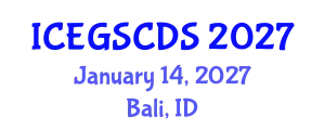 International Conference on e-Government, Smart Cities, and Digital Societies (ICEGSCDS) January 14, 2027 - Bali, Indonesia