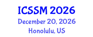 International Conference on Soil Science and Management (ICSSM) December 20, 2026 - Honolulu, United States