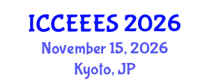 International Conference on Civil, Environmental Engineering and Earth Sciences (ICCEEES) November 15, 2026 - Kyoto, Japan