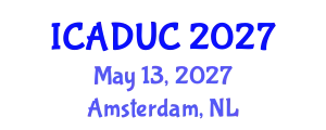 International Conference on Architectural Design and Urban Context (ICADUC) May 13, 2027 - Amsterdam, Netherlands