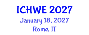 International Conference on Hydroinformatics and Water Engineering (ICHWE) January 18, 2027 - Rome, Italy