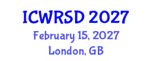 International Conference on Water Resources Sustainable Development (ICWRSD) February 15, 2027 - London, United Kingdom