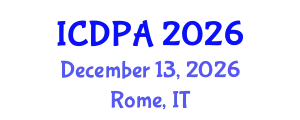 International Conference on Developmental Psychology and Adolescence (ICDPA) December 13, 2026 - Rome, Italy