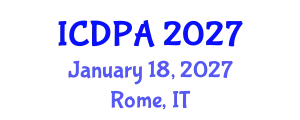 International Conference on Developmental Psychology and Adolescence (ICDPA) January 18, 2027 - Rome, Italy