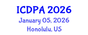 International Conference on Developmental Psychology and Adolescence (ICDPA) January 05, 2026 - Honolulu, United States