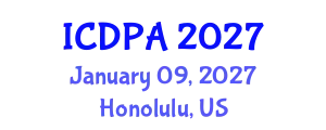 International Conference on Developmental Psychology and Adolescence (ICDPA) January 09, 2027 - Honolulu, United States